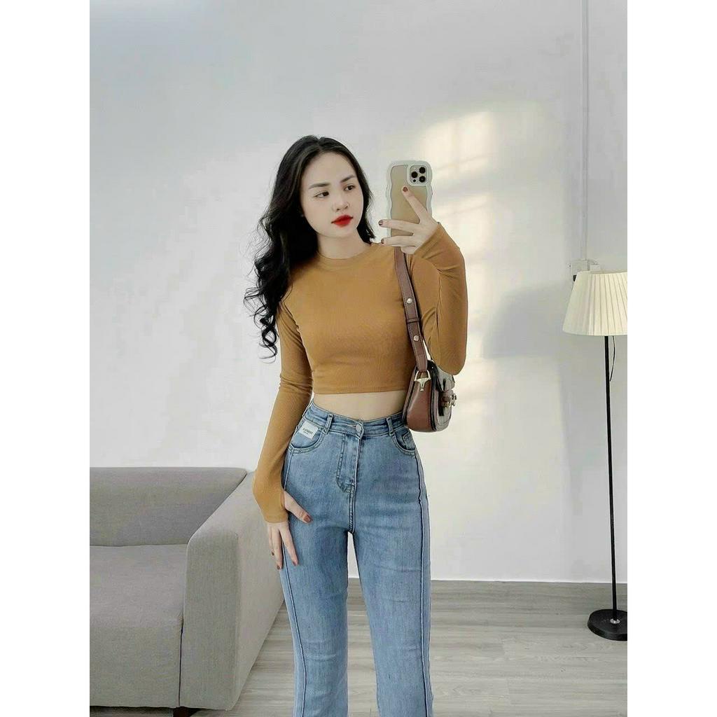 Áo thun crotop nữ tay xỏ ngón