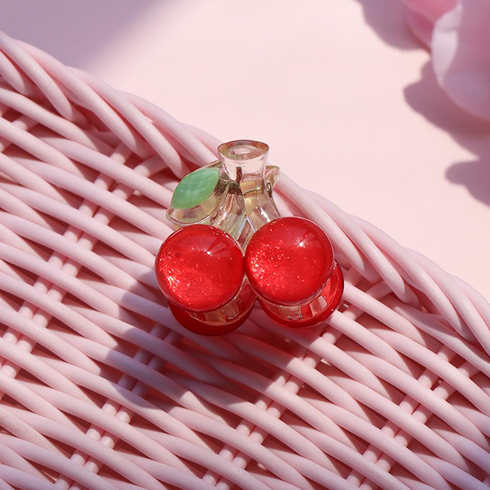 Kẹp Tóc Càng Cua Bằng Nhựa Hình Quả Cherry Nhiều Màu Sắc Cho Nữ