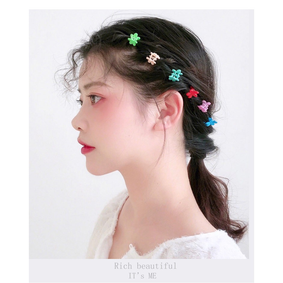 Kẹp tóc hình hoa mini phong cách Hàn Quốc đáng yêu cho bé gái