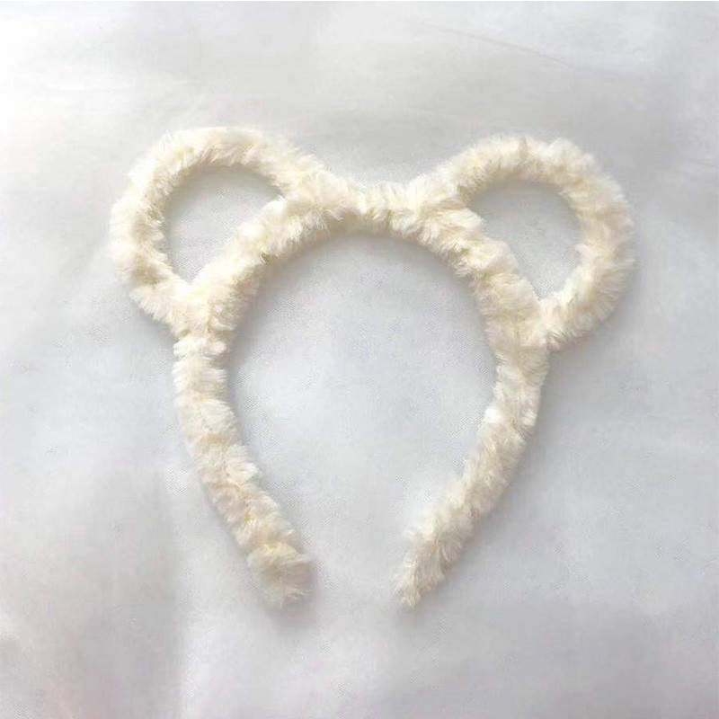 Băng Đô Tai Thỏ Bằng Vải Bông Mềm Mại Dễ Thương Cho Bé Gái