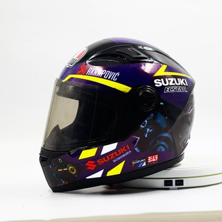 Nón bảo hiểm Fullface Agu lên tem Suzuki