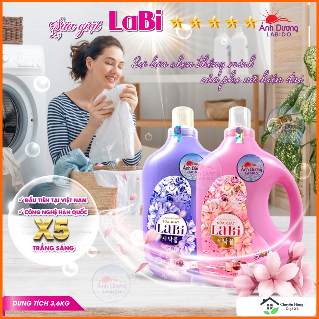 Sữa Giặt Labi Công Nghệ Nhật Bản Thơm Ngát và Mềm Vải Dung Tích 3,6 lít