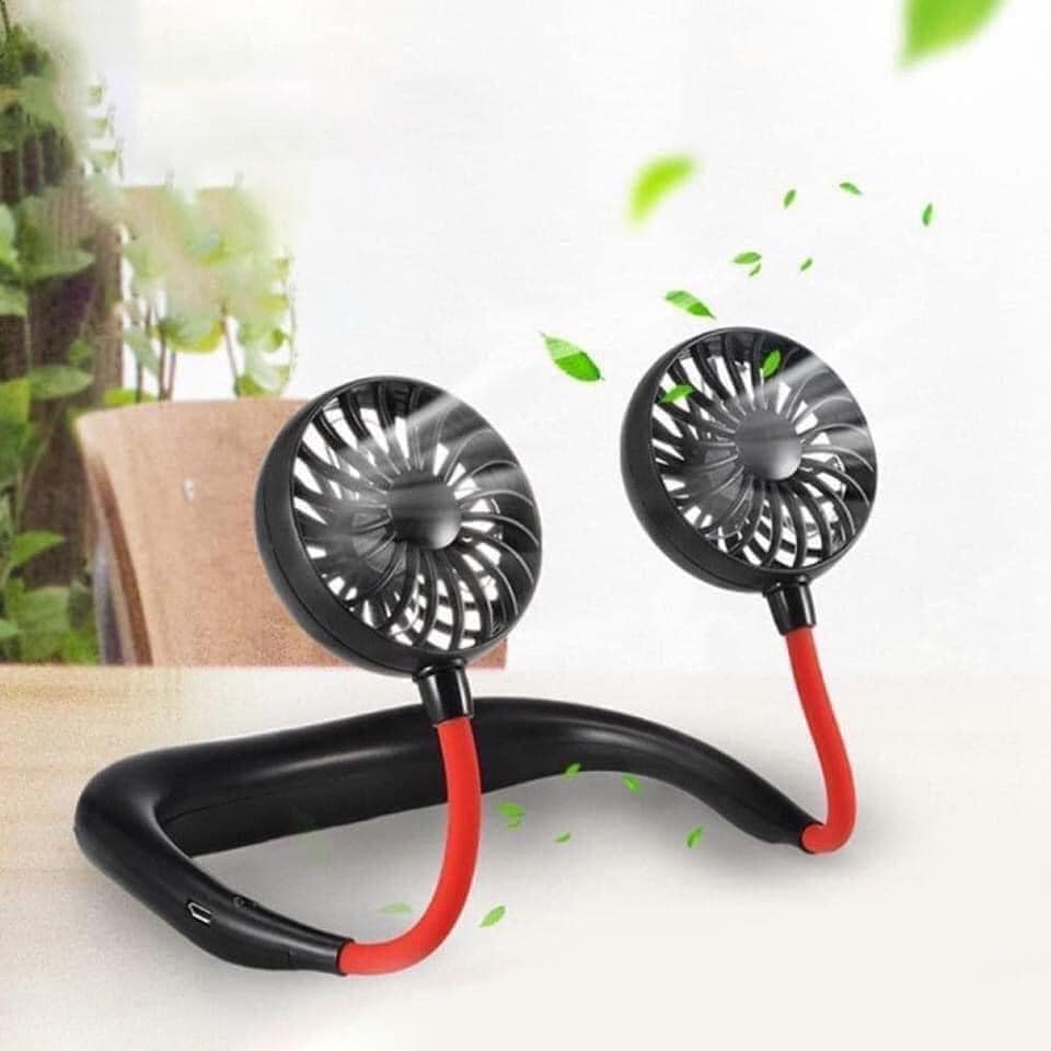 [BH7ngay] Quạt quàng cổ mini tích điện  cao cấp gấp gọn,Dây Quàng có thiết kế mềm dẻo, có thể chỉnh hướng quay tùy thích | BigBuy360 - bigbuy360.vn