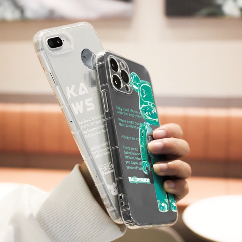 Ốp lưng iphone 6, 6s plus, 7 8 Plus, X, XS, XR, XSMAX, 11, 12, 13 PROMAX TRONG SUỐT BEARBRICK CỰC HOT PKVN