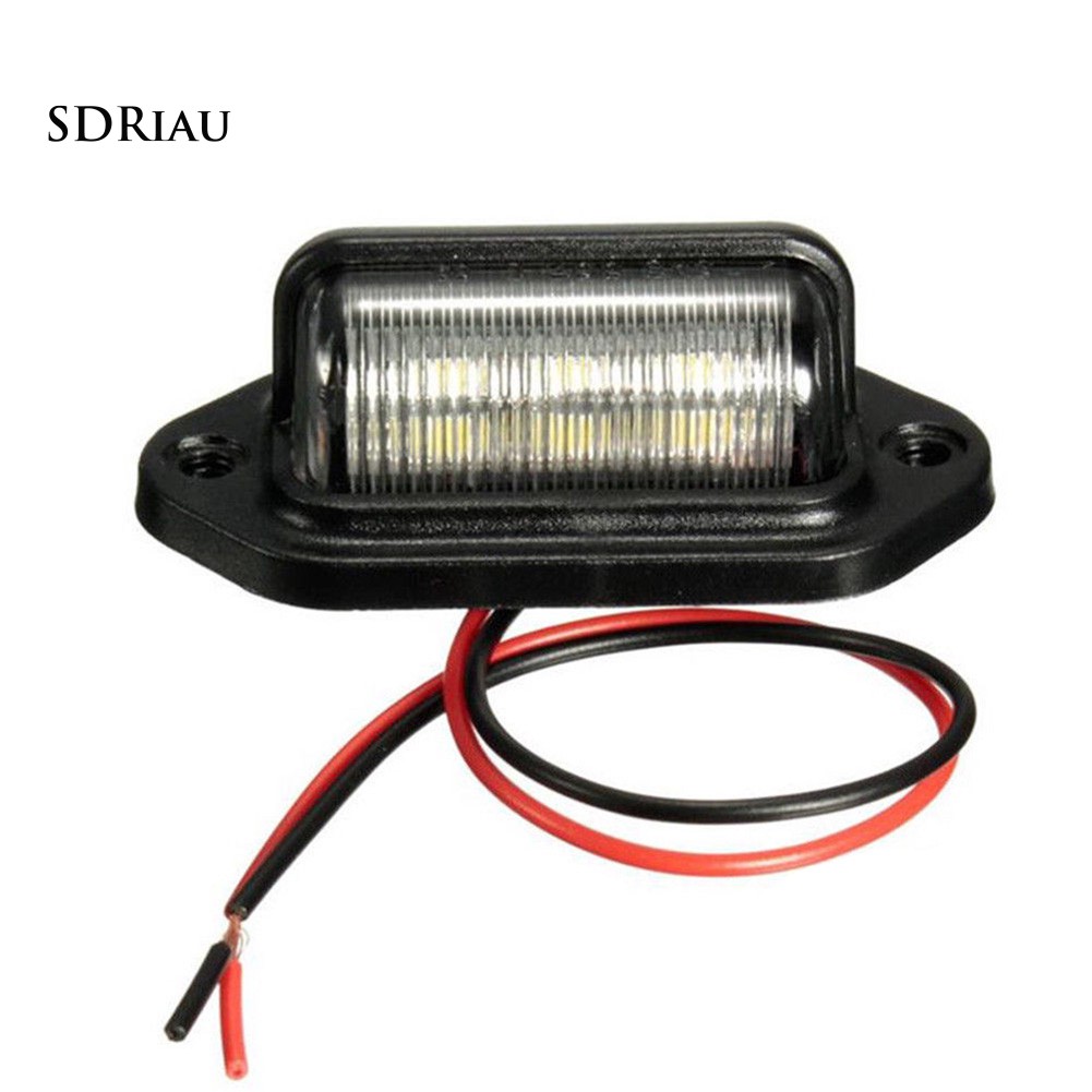 2 Đèn led 6 bóng gắn bảng số xe ô tô 12/24V chất lượng cao