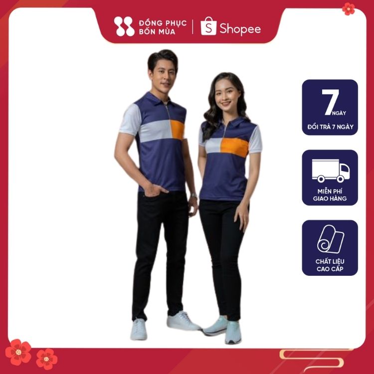 Áo Phông Nam / Nư Polo Tay Ngắn Phong Cách Thời Trang thiết kế chất liệu cao cấp sẵn hàng 100% ảnh thật của shop