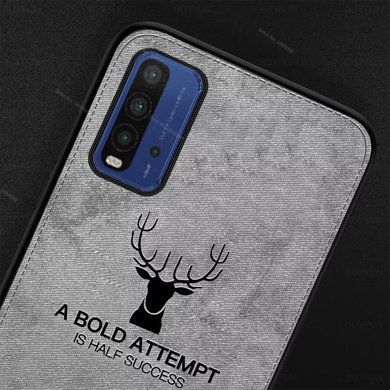 Ốp lưng Redmi 9T / Poco M3 / Note 9 4G chống sốc vân vải hươu thời trang cao cấp