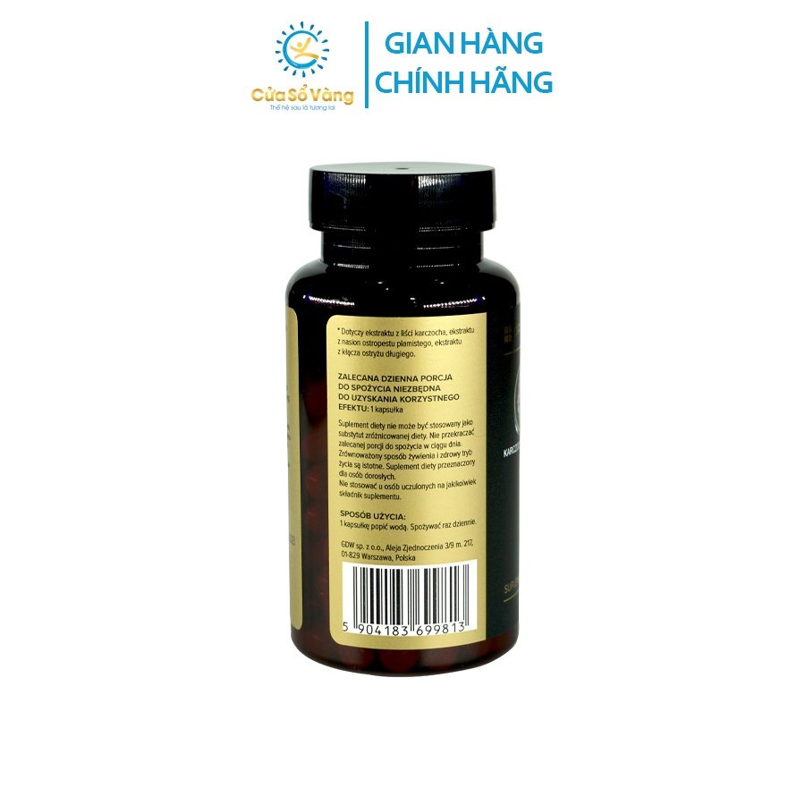 Herbs Healthy Liver Cửa Sổ Vàng Official – Hỗ Trợ Tăng Cường Chức Năng Gan 60 viên/ hộp
