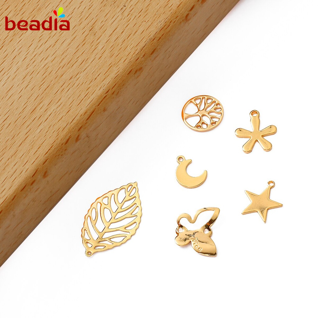 Mặt phụ kiện Beadia nhiều kiểu dáng mạ 18K tự làm trang sức