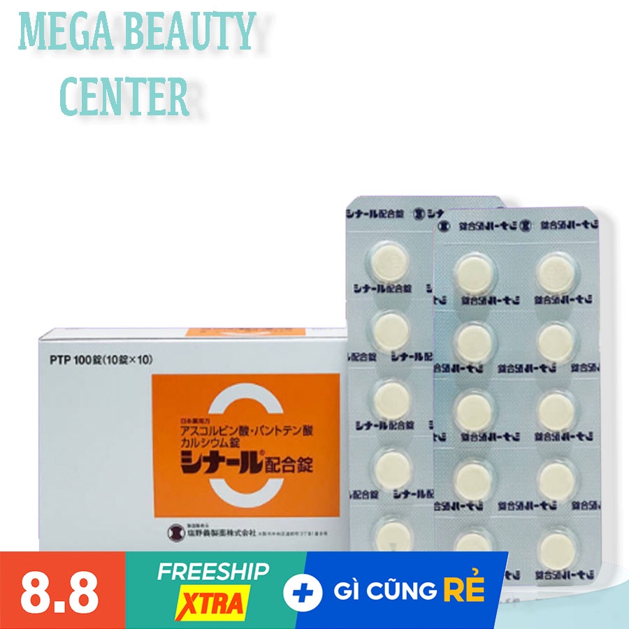 Cinal C 100 Viên Nhật Bản Viên Uống Vitamin C Trắng Da, Mờ Thâm Nám CHÍNH HÃNG