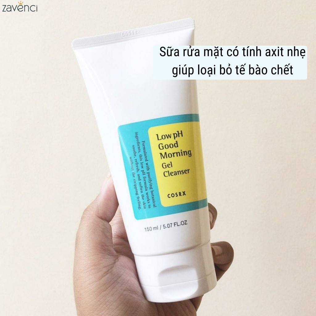 Sữa rửa mặt Cosrx Low pH Good Morning Gel Cleanser cho da dầu mụn 150ml - ZAVENCI Official | BigBuy360 - bigbuy360.vn