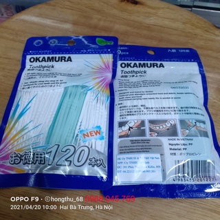 Tăm nhựa nha khoa OKAMURA Toothpick gói 120 Cây