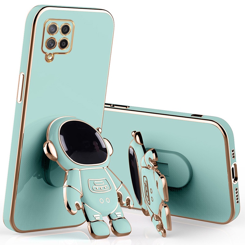 Ốp Điện Thoại Silicon Mềm Có Giá Đỡ Hình Phi Hành Gia Cho Samsung Galaxy A10 A20 A30 A70 A7 2018 M30S M31 M42 M32