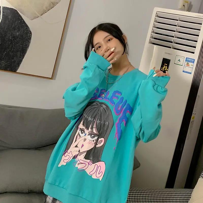 NRVP Áo Thun Nữ Dài Tay Cổ Tròn Thời Trang Hàn