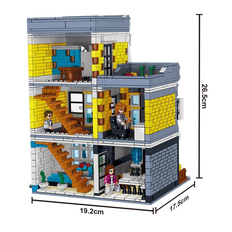 Tương thích với các khối xây dựng cao Lego Zhe, kiến ​​trúc đô thị, quang cảnh đường phố, quán cà phê, nhà hàng Rome, đồ