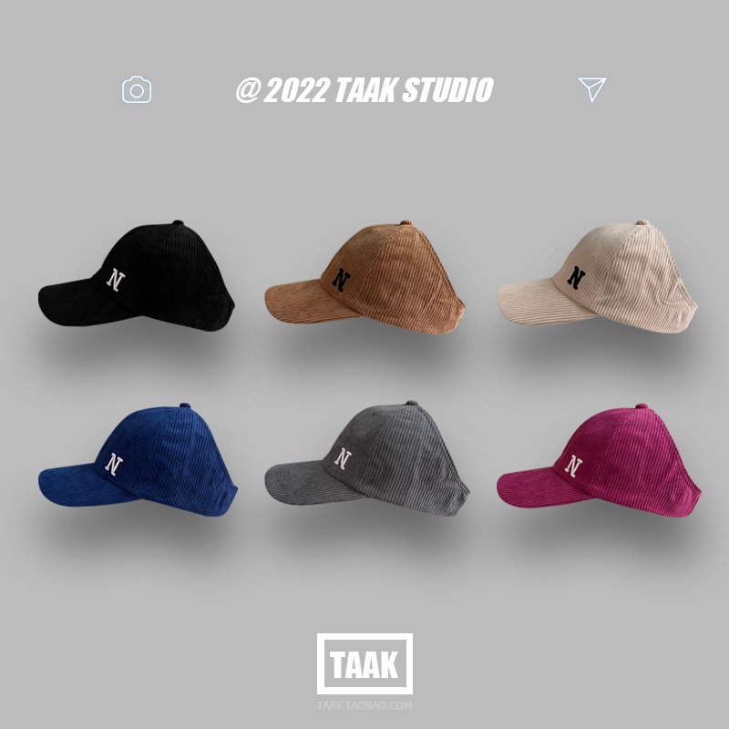 Mũ Lưỡi Trai Vải Nhung In Chữ N Thời Trang Xu Hướng