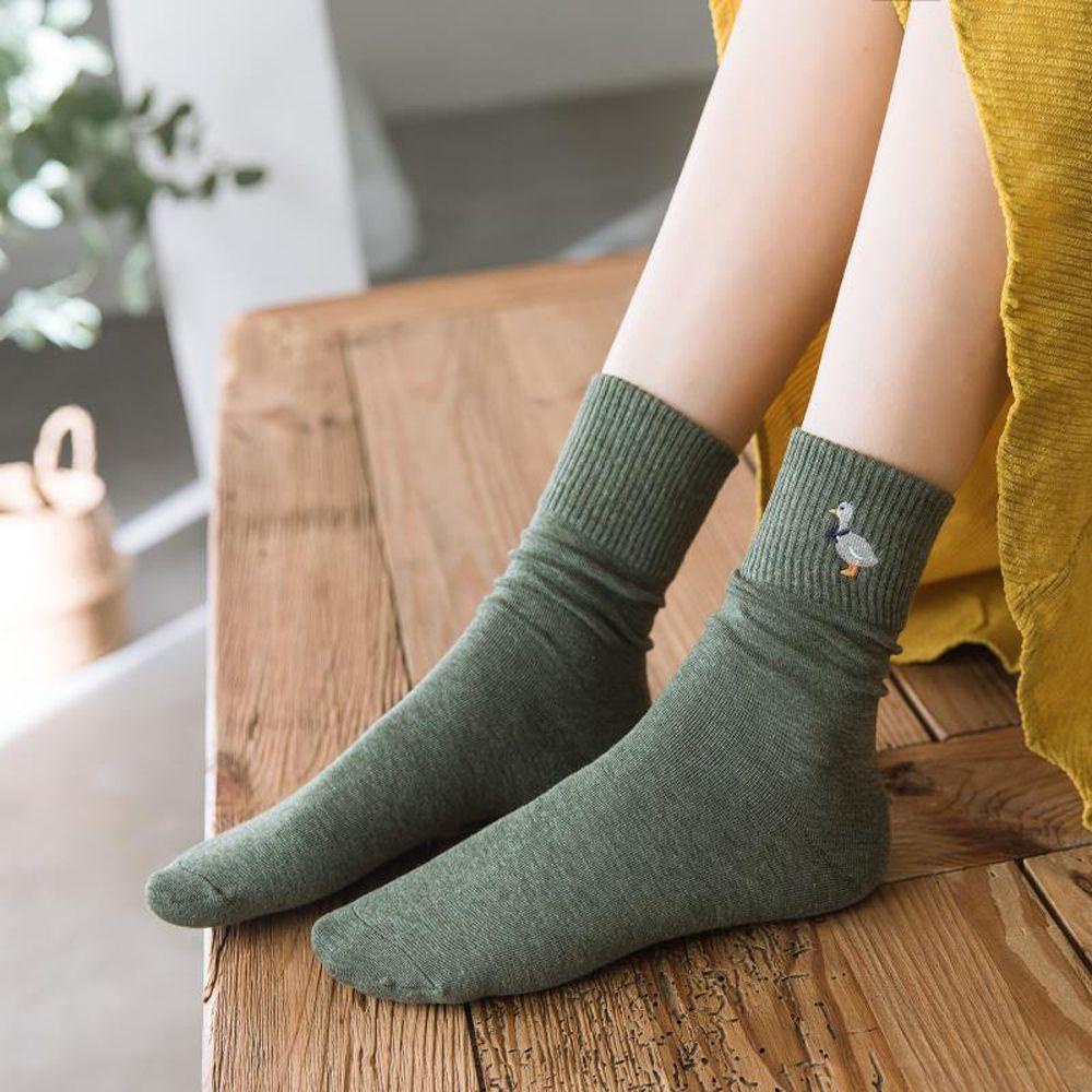 Vớ Nữ Thoáng Khí Thoải Mái Thêu Họa Tiết Dễ Thương Phong Cách Harajuku