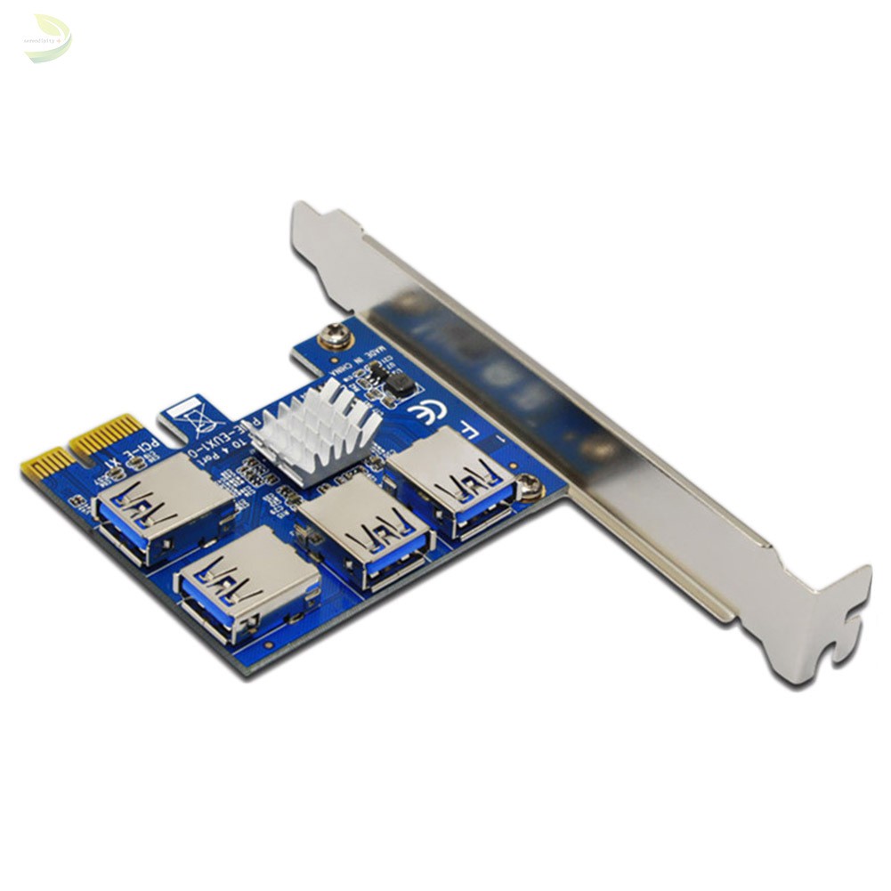 Card Chuyển Đổi Pci 1 Sang 4 Cổng Usb 3.0 Cho Đào Bitcoin