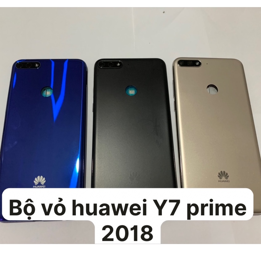 Bộ Vỏ zin Huawei Y7 Prime 2018 gồm lưng, sườn, phím âm lượng, kính camera