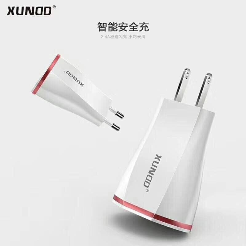 CỦ SẠC XUNDD Mã XD-01 Thiết kế 2 cổng USB 2.1A