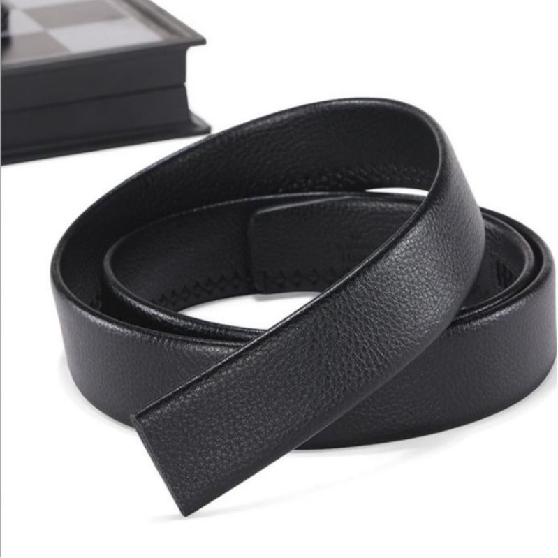 Thắt lưng da nam nịt nam bán rời không mặt khóa dùng cho dây có khấc
