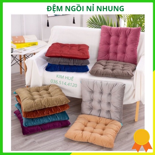 Đệm ngồi bệt đệm ngồi bàn trà nhật nỉ nhung mịn cao cấp cỡ 40cm NỈ NHUNG DMH