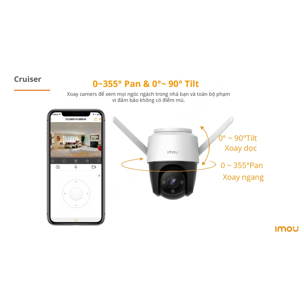 Camera Wifi IP Imou Cruiser QHD 4MP Chống Nước IP66, Điểm Yêu Thích, Đàm Thoại 2 Chiều Báo Động, Wifi Hotspot - BH 2 Năm