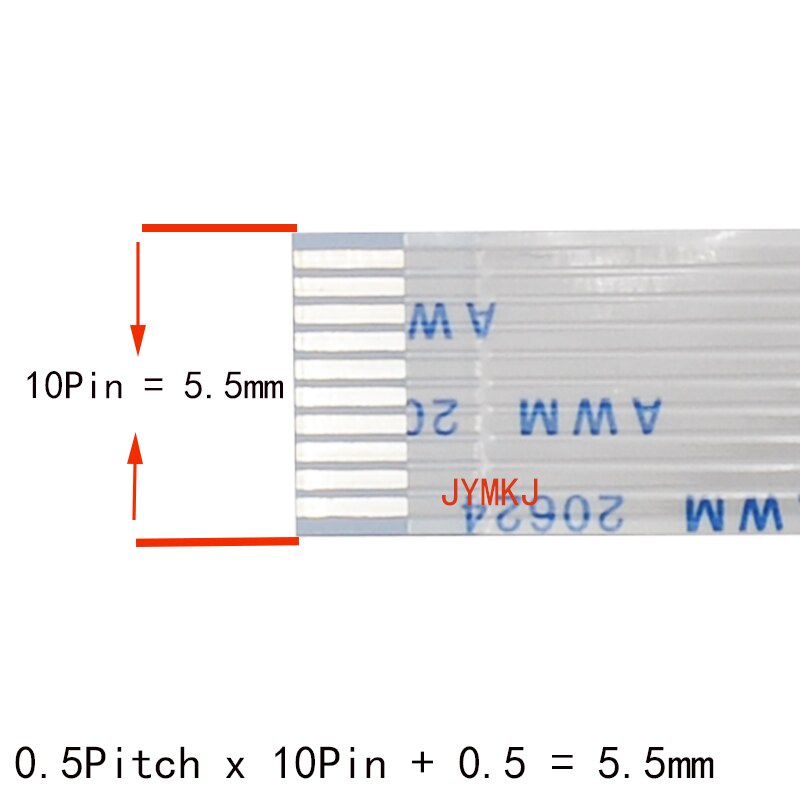 Dây Cáp Dẹt Linh Hoạt AWM 20624 80C 60V VW-1 A/B Loại 0.5mm 100/150/200/250mm 22/24/26/30/34/36/38/40 PIN