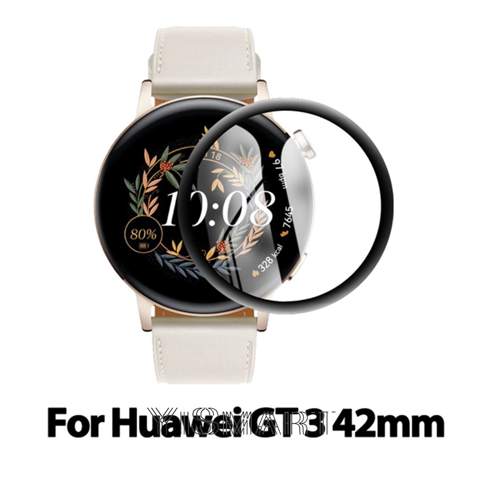 Miếng dán bảo vệ màn hình viền cong 3D cao cấp cho đồng hồ thông minh Huawei GT 3 GT3 42mm 46mm