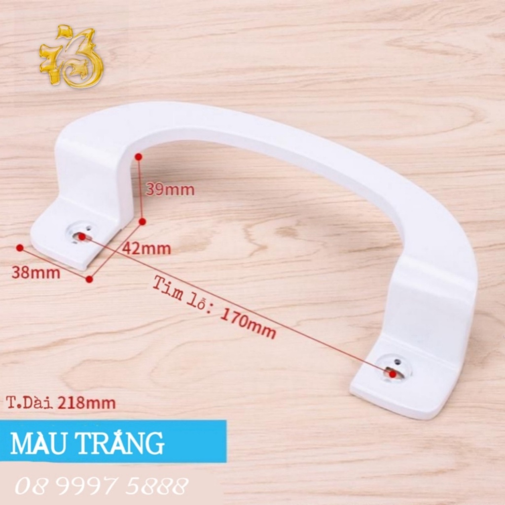 Một cặp Tay nắm chữ D, tay kéo cửa dài 218mm cho cửa lùa nhôm cửa gỗ cửa sắt, tay nắm tủ kéo.