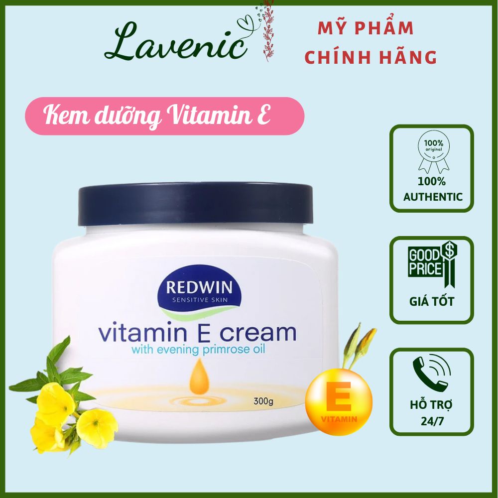 Kem dưỡng da Redwin Vitamin E Cream Úc mềm mịn sáng bóng 300 gr - Shop Lavenic