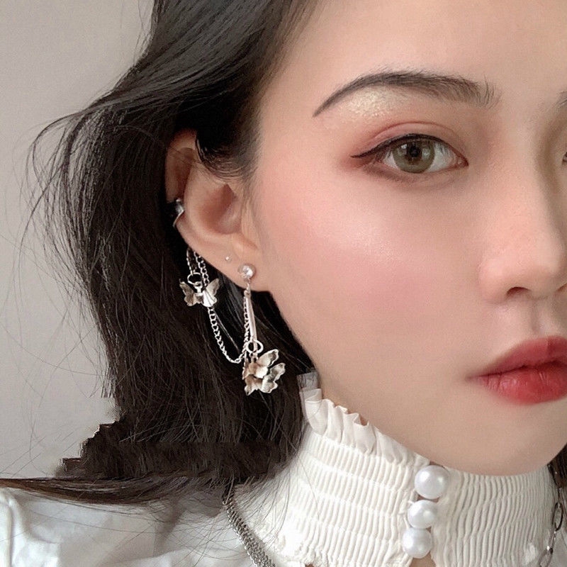 Bông tai kiểu dáng tua rua hình bướm đáng yêu thời trang dành cho nữ