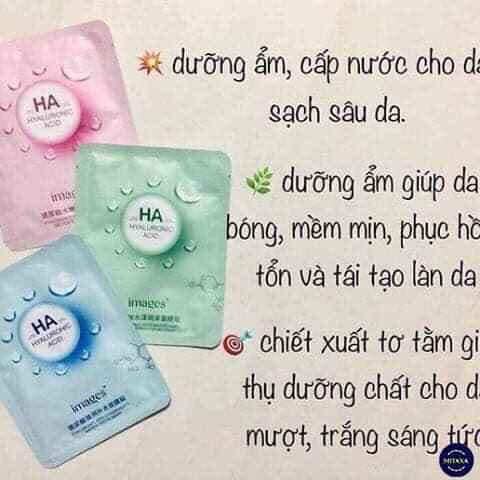 Set 10 Miếng Măt Nạ Trắng Da Dưỡng Ẩm Thải Độc HA