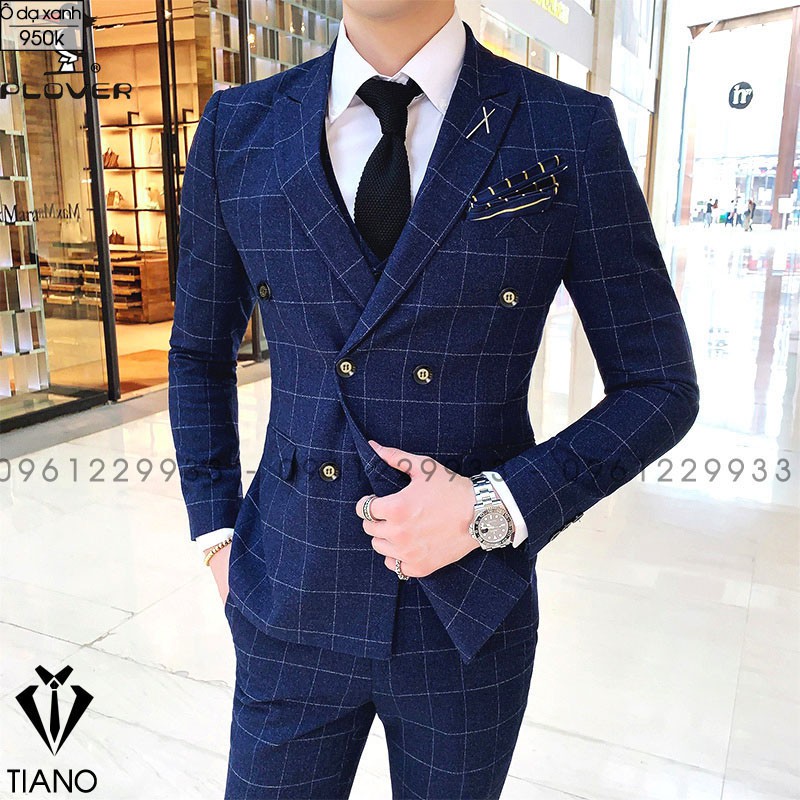 Bộ Vest Nam Hàn Quốc 6 Cúc, Suit Nam 6 Cúc Chất Vải Sịn, Fom Ôm Đẹp, Quần Có Tăng Chỉnh Vòng Bụng.