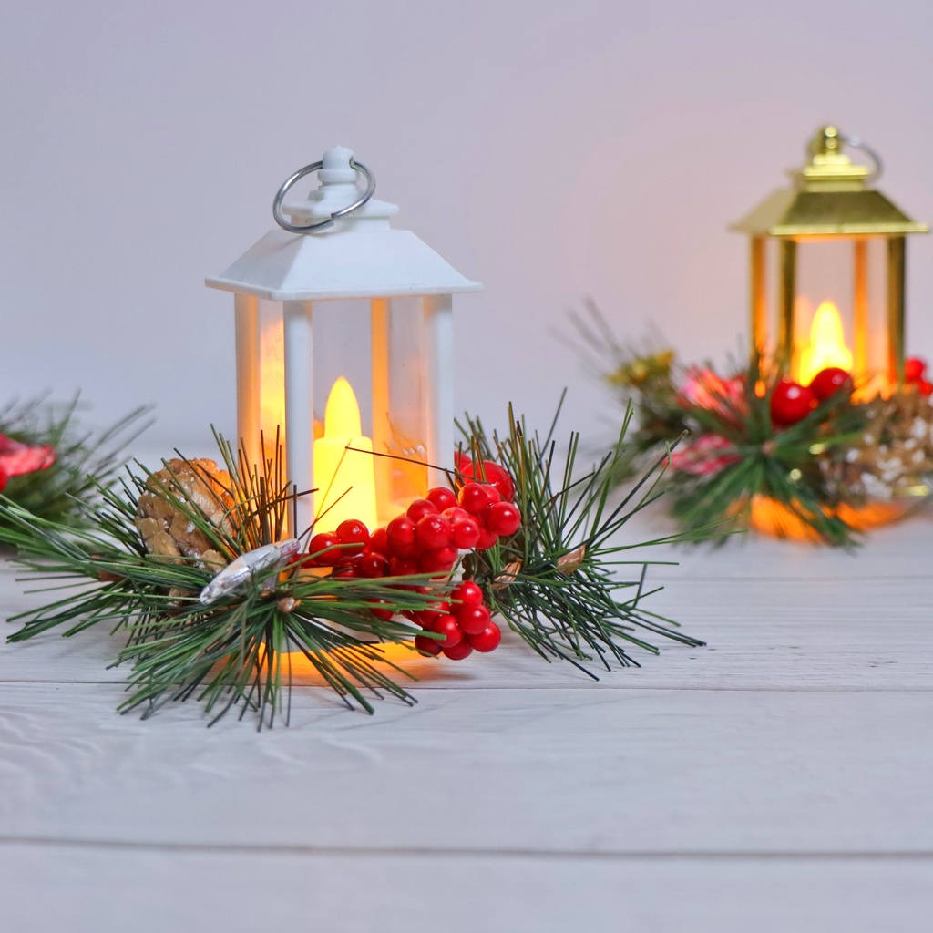 Nến Điện Tử Hình Ngôi Nhà Cổ Nến Trang Trí Giáng Sinh Noel