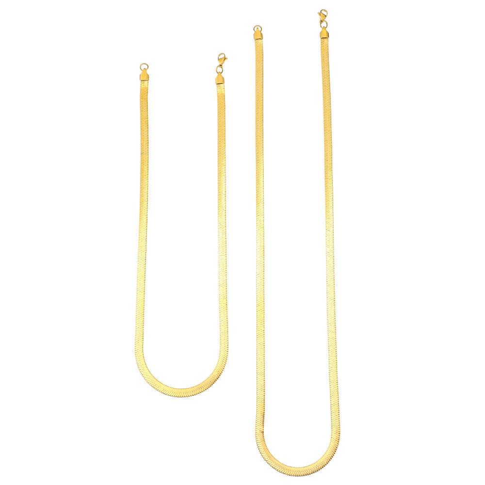 Dây Chuyền Dạng Xích Rắn Bằng Thép Không Gỉ 18 &quot;/ 20&quot; Thời Trang