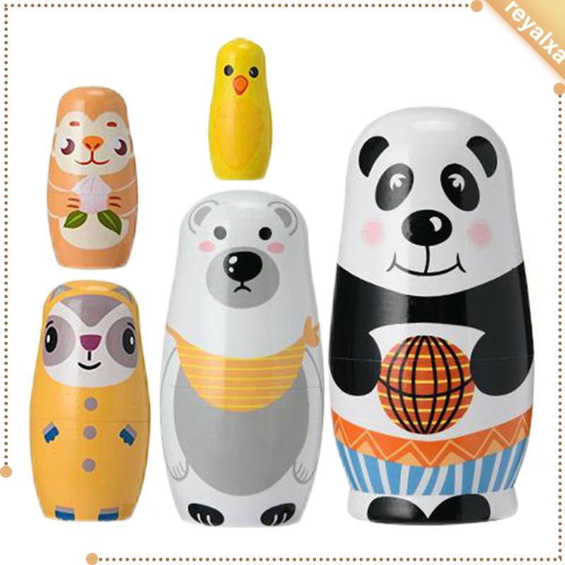 Bộ 5 Búp Bê Nga Matryoshka Dùng Trang Trí Dễ Thương