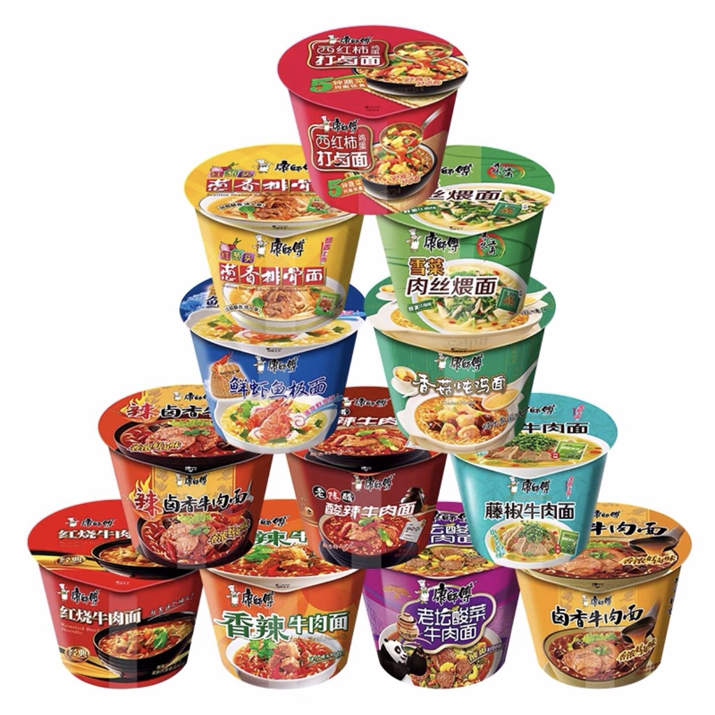 Mỳ tôm hiệu Khang Sư Phụ tự chọn các vị, Hộp 85g siêu thơm ngon