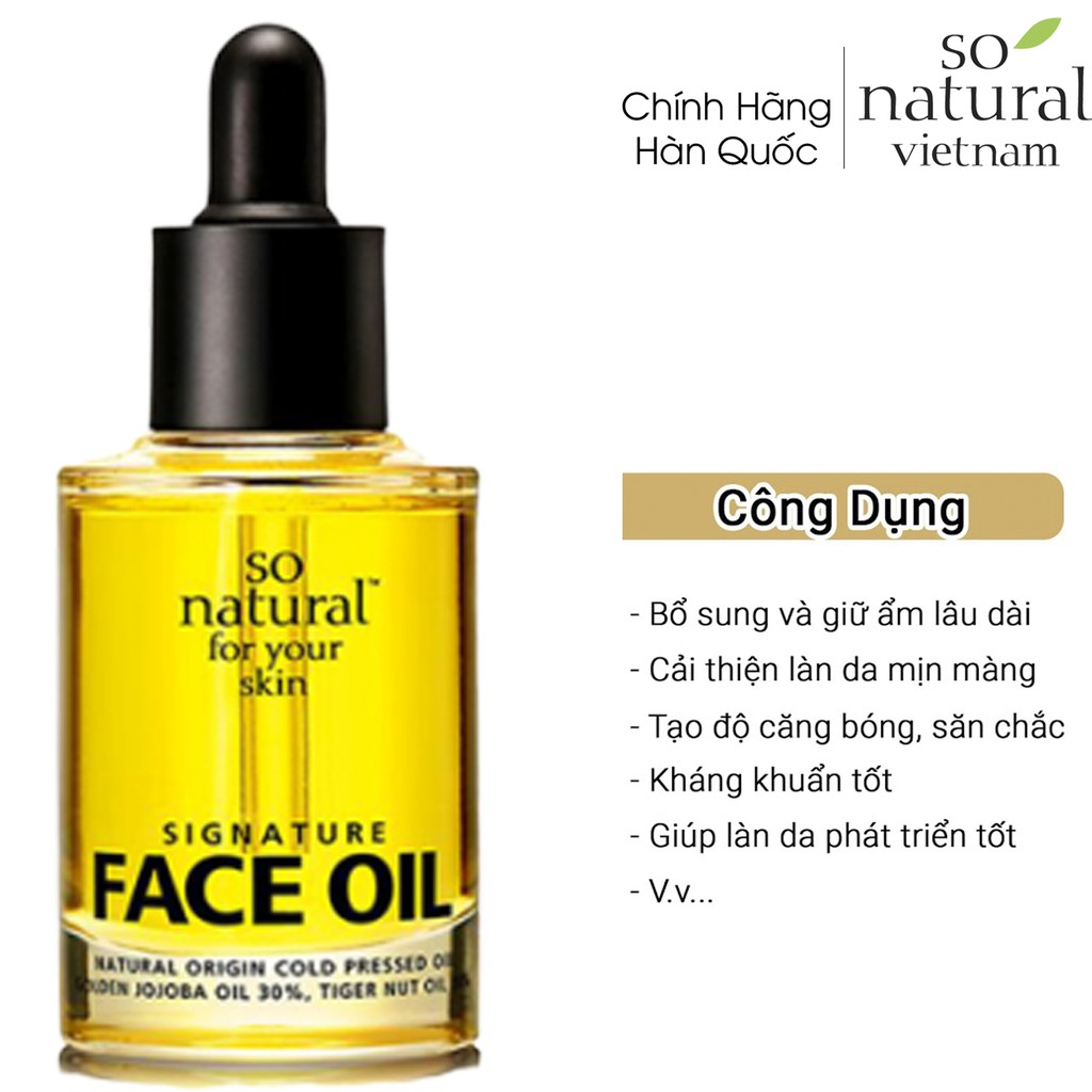 Dầu Dưỡng Ẩm Da Mặt Signature Face Oil So Natural 30ml