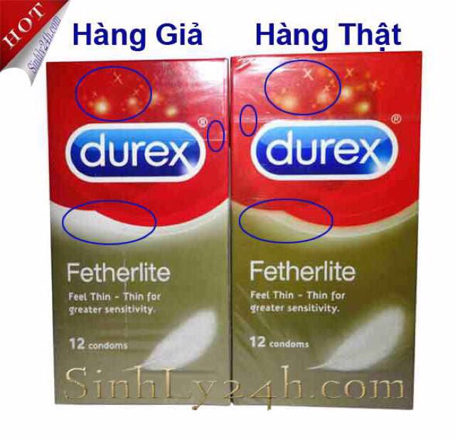 Bao cao su Durex Fetherlite lông gà mỏng ( hàng chính hãng từ công ty DKSH)