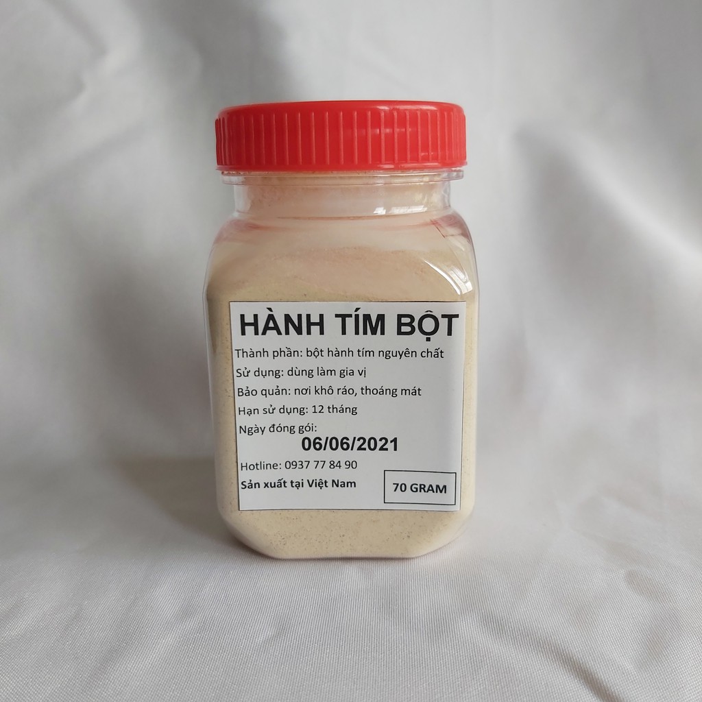 Hành tím bột sấy khô nguyên chất nghiền mịn 70gram