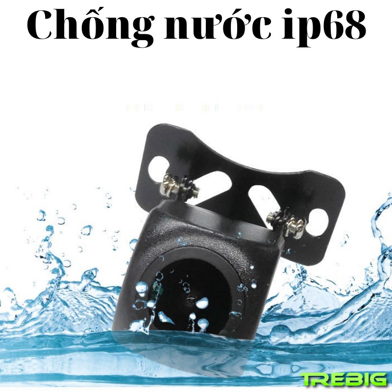 Camera lùi AHD góc rộng, len mắt cá siêu nét cho đầu Android ô tô - chống nước IP68 - Đồ chơi xe hơi Trebig