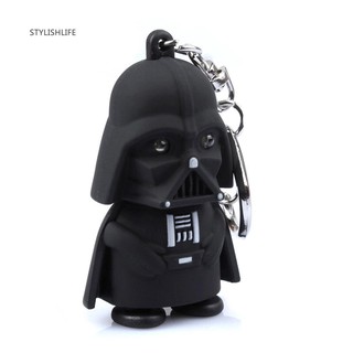 Móc chìa khóa hình nhân vật Star Wars Darth vader có đèn LED sáng tạo