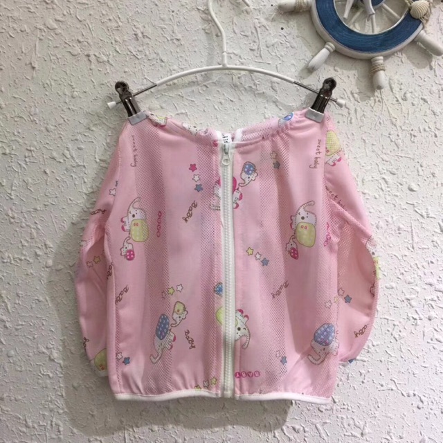 Áo nắng vải lưới cho các bé