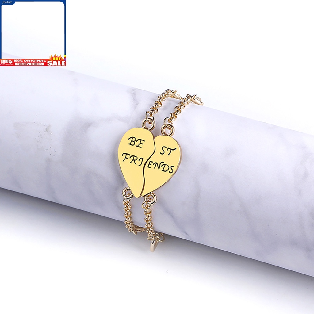 Vòng tay mặt hình trái tim ghép có thể điều chỉnh thời trang cho tình bạn