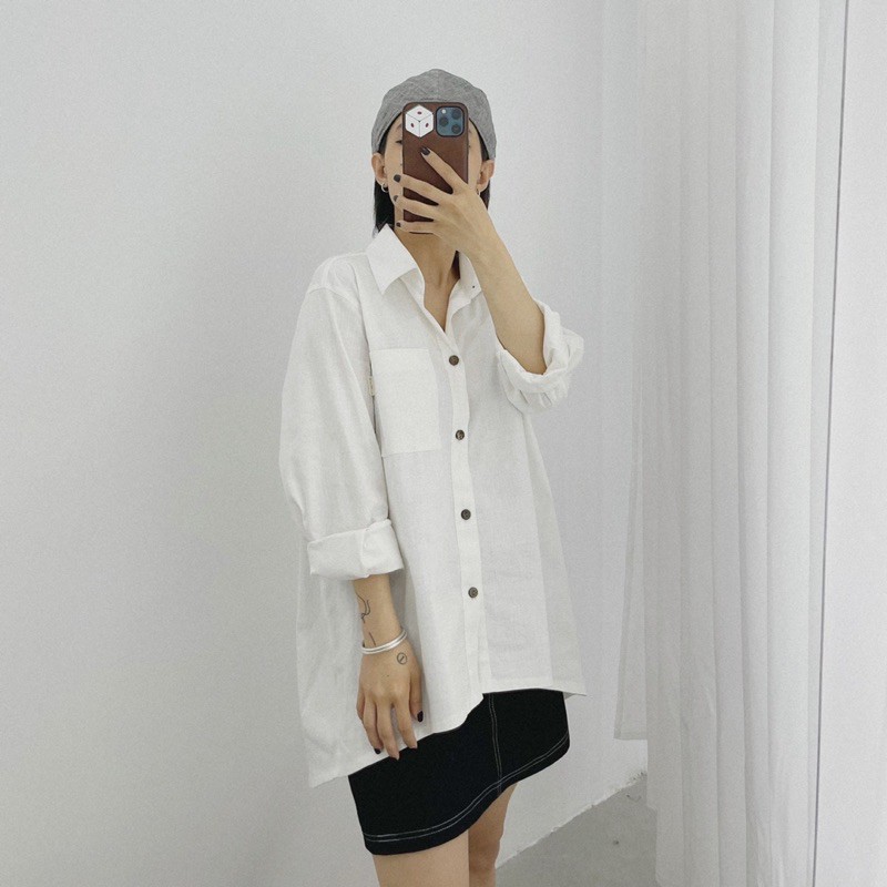ÁO SƠ MI ĐUÔI TÔM FORM RỘNG