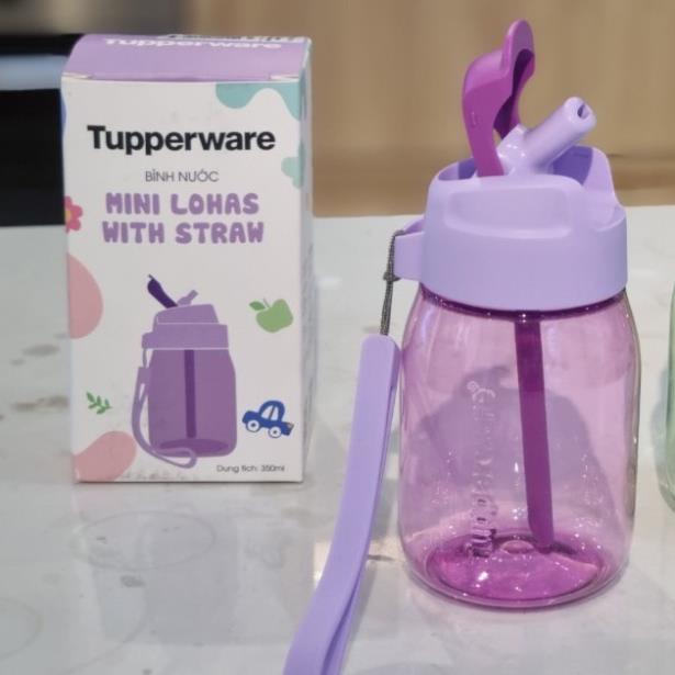Bình nước Tupperware Mini Lohas With Straw chịu nhiệt 120 độ cho bé có kèm ống hút an toàn - Tupperware chính hãng