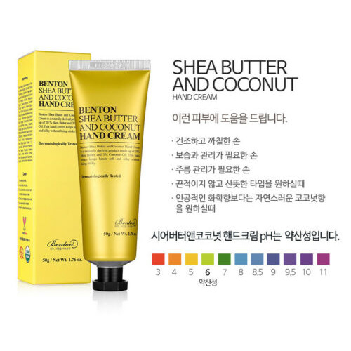 BENTON (Hàng Mới Về) Kem Dưỡng Da Tay Từ Bơ Hạt Mỡ Và Dừa 50g / [BENTON] Shea Butter & Coconut Hand Cream 50g