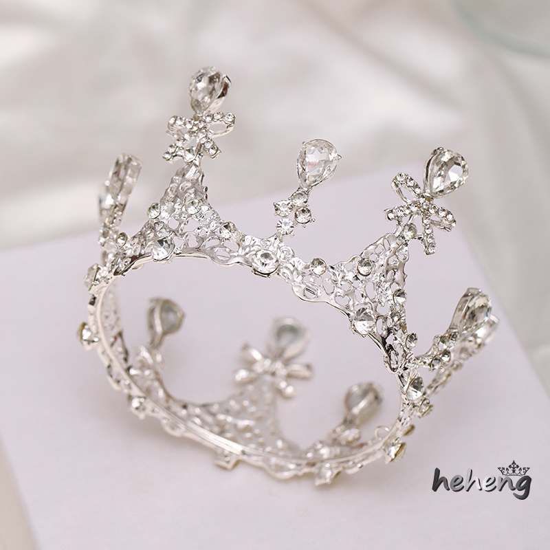 Cài Tóc Hình Vương Miện Đính Đá Lấp Lánh Cho Cô Dâu