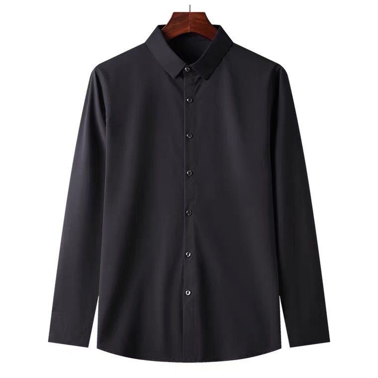 Áo sơ mi tay dài nam form hiện đại 4HIM sơ mi lụa cổ bẻ unisex chất vải mịn chống nhăn